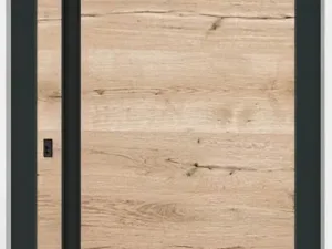 Hliníkové vchodové dveře AD UP 90 s výplní Perito ZOE SKYLINE