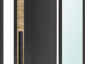 Pivotové AL vchodové dveře, typ Crest AP s bočním světlíkem