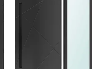 Pivotové AL vchodové dveře, typ Oasis AP s bočním fixem